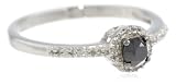 14k White Gold Black Diamond Ring (1/3 cttw)