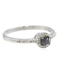 14k White Gold Black Diamond Ring (1/3 cttw)