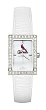 St. Louis Cardinals Ladies Allure Watch White Leather Strap
