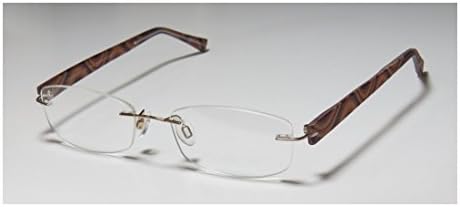 Charmant 10946 Womens/Ladies Optical New Collection Designer Rimless Titanium Eyeglasses/Eyeglass Frame (51-17-140, Gold / Multicolor)