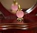 Miniature Perfume Pink Bottle with Gold Trim