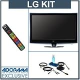 LG 55LH90 55 LCD Full HD LED Backlit TV with Accessory Kit (2 HDMI Cables, 1 RGB Cable, 1 Audio Cable, Plasma / LCD Clean Kit, Monster 6 Outlet Surge Protection)