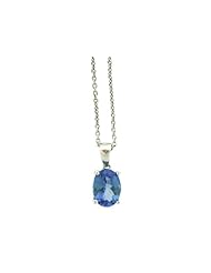 O&G Australia Natural Tanzanite, 925 Sterling Silver Oval Pendant, 6 x 8mm (1.2cttw)