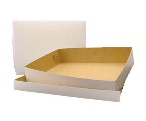 Dress My Cupcake Cupcake Box with Holder for 12 Jumbo Cupcakes, White/Brown, Set of 100