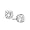 1 ct Sterling Silver Round CZ Stud Earrings 5MM
