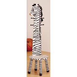Childrens Toyshop  Toys : Zebra Stool with Coat Rack