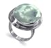 Eye-Catching Oval Shaped Mother of Pearl Band .925 Sterling Silver Ring