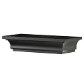 12" Classic Black Wood Shelf