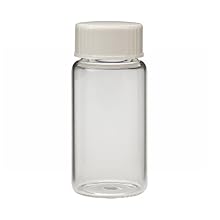 Wheaton 986546 Borosilicate Glass 20mL Liquid Scintillation Vial, with 22-400 White Urea Poly Seal Cone Lined Screw Cap Attached
