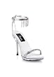 Women's 4.5 Inch Metal Heel Ankle Wrap Mini Platform With Rhinestone