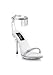 Women's 4.5 Inch Metal Heel Ankle Wrap Mini Platform With Rhinestone
