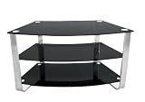 3 TIER BLACK GLASS TV DVD TABLE SHELF STAND CD BOOK 3 TIER BLACK GLASS TV DVD TABLE SHELF STAND CD BOOK