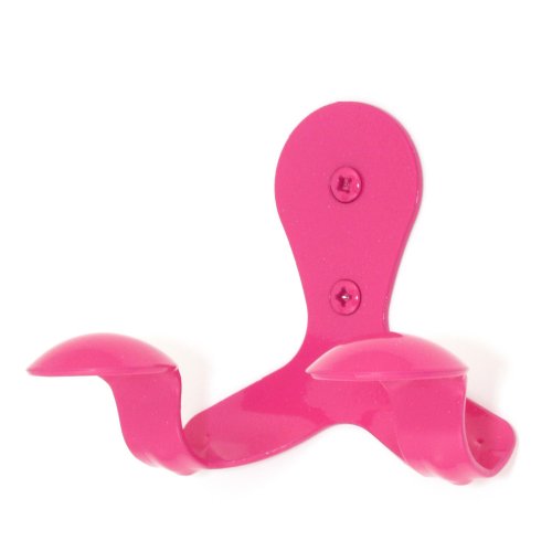 SmartHook ColorZ Garment Friendly Double Hook (Each, Bright Pink)
