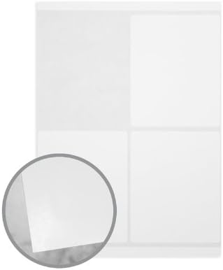 Starliner White Labels - 4 x 5 Labels on 8 1/4 x 11 1/2 Sheets 8.6 mils 100 per Package