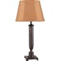 Royce Lighting RLT5141/1-21 Brookhaven Collection Single-Light Indoor/Outdoor Table Lamp, Ochre Fabric Shades, Grecian Bronze Finish