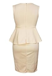 Peplum Polyester/Spandex  Dress