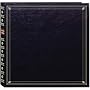 Pioneer Full Size Post Bound, Clear Pocket Photo Album with Memo Area, holds 300 4" x 6" Photos 3 Up, Solid Color Cover with Gold Trim, Color: Black.