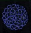 Cobalt Blue Hair Net Crocheted Hair Bun Cover- MEDIUM