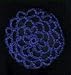 Cobalt Blue Hair Net Crocheted Hair Bun Cover- LARGE