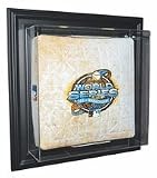 Case-Up Wall Mountable Full Size Baseball Base Display Case (Black)
