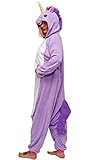 Ikerenwedding Kigurumi Purple Unicorn Pajamas Halloween Cosplay Unisex Valentine's Costume L