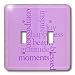 Patricia Sanders Inspirations - Inspire Happiness and Gratitude Pink- Inspirational Words- Motivational - Light Switch Covers - double toggle switch