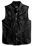 Harley Davidson Men's Classic Leather Blowout Vest. Lightweight. Embroidery and appliqu�. 98139-09VM