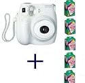 Fujifilm INSTAX MINI 7S Camera and Film Kit (White) with 5 Twin Packs of MINI INSTAX Film