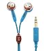 Football Ear Bud Dark Blue Colored Enamel Bright and Cheerful