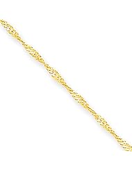 14k Yellow gold 1.35mm Singapore Chain