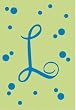 Monogram Polka Dot Garden Size Flag - L Monogram Polka Dot Garden Size Flag - L