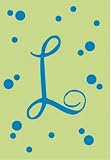 Outdoor Living : Monogram Polka Dot Garden Size Flag - L