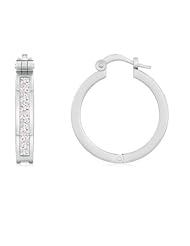 0.53 ct Princess Diamond Hoop Earrings