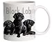 Black Labrador Retriever Puppies Ceramic Coffee Mug - 11 oz.