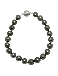 14K White Gold 7.5" "AA" Quality Pearl 8-9mm Natural Color Tahitian Bracelet