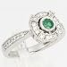 31chhsueB3L. SL75  14K White Gold Emerald Diamond Estate Ring