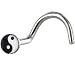 Surgical Steel Black and White YIN YANG Logo Nose Ring