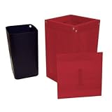 Prairie Leisure Design 91-003-191 Waste Receptacle with Liner - Fire Engine Red