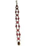 Garnet Pendant 06 Sterling Silver Tigers Eye Red Brown Gemstone 7