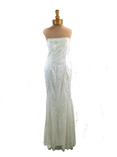 Strapless Evening Dress - Bridal, Wedding, Party, Formal Gown by Sean Collection (1641) Ivory
