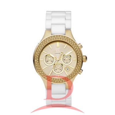 DKNY Ceramic Chronograph Gold-tone Dial Women