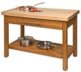 48" Solid Wood Kitchen Island (Maple/Cherry) (36"H x 48"W x 24"D)
