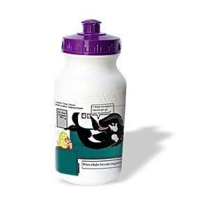 Londons Times Funny Medicine Cartoons - Ungrateful Whale Hates Greenpeace - Water Bottles by 3dRose LLC