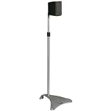 Atlantic Satellite SPSCUR47 2 Speaker Stands (Titanium)
