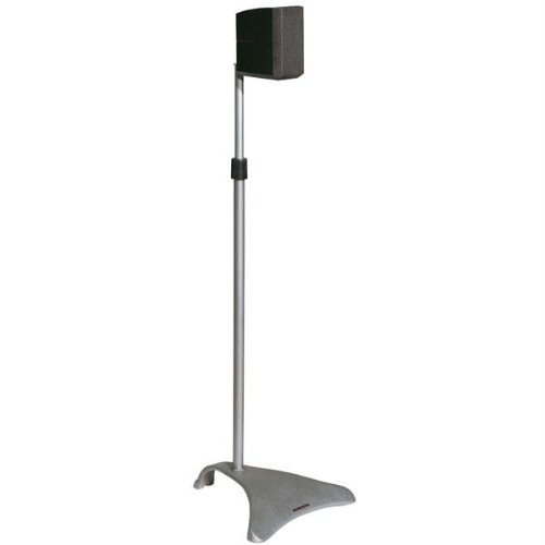 audio furniture with speaker stands-Atlantic Satellite SPSCUR47 2 Speaker Stands (Titanium) Images
