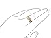 Sterling Silver 14kt Yellow Gold Plated Accents Plumeria and Maile Leaf Synthetic CZ Ring