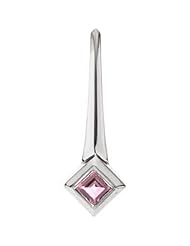 14K White Gold Pink Sapphire Pendant -- LIFETIME WARRANTY
