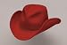 Red Wool Felt Cowboy or Cowgirl Hat, Small