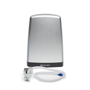 Aquasana Countertop Water Filter AQ-4000P with Brushed Steel Finish and Premium Diverter