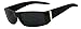 SunglassUP- Classic Old School Wrap Around Sport Mad Dogger Soft Frame Super Dark Sunglasses